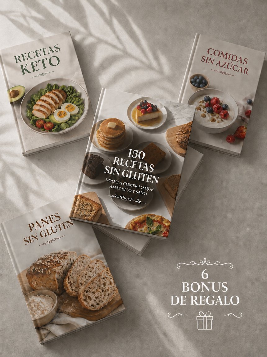 150 Recetas Sin Gluten + 6 bonos de regalo